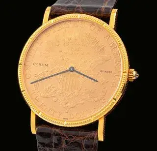 Corum 1896 Twenty Dollars 22K Coin Quartz Watch