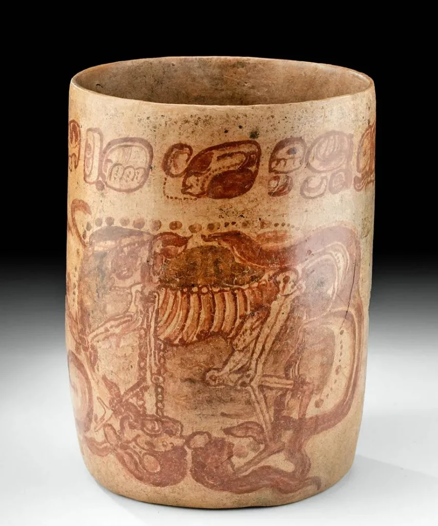 Macabre Maya Cylinder Skeletal God A Chak Kerr Database