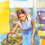 Nicola Simbari (Italian, 1927-2012) Oil On Canvas Painting