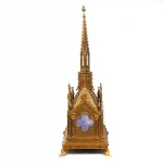 Large Gilt Brass Gothic Cathedral Reliquary