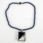 Erte (Russian French 1892-1990) Lapis Sterling Necklace