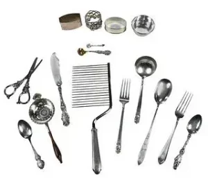 86 Pieces of Assorted Silver Flatware, Most Sterling