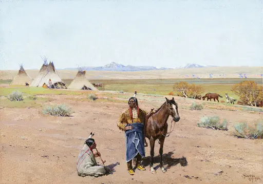 Henry Farny, A Sioux Camp, 1901. Image courtesy of the Coeur d’Alene Art Auction.
