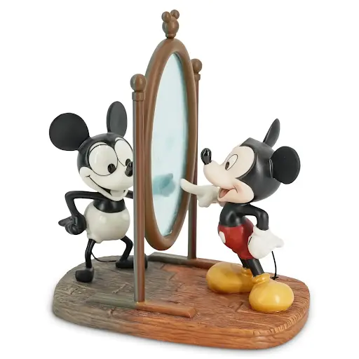 Disney “Mickey Then & Now” 75th Birthday figurine. Image courtesy of Akiba Antiques.