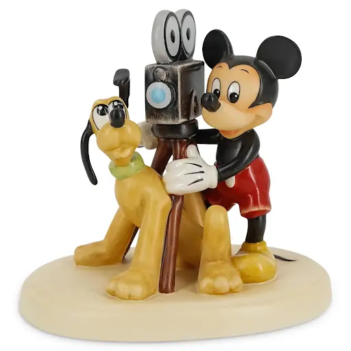 Limited edition Disney Goebel Mickey and Pluto “Reel Friends” figurine. Image courtesy of Akiba Antiques.