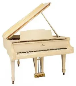 Steinway & Sons Cream Lacquer Grand Piano Model M