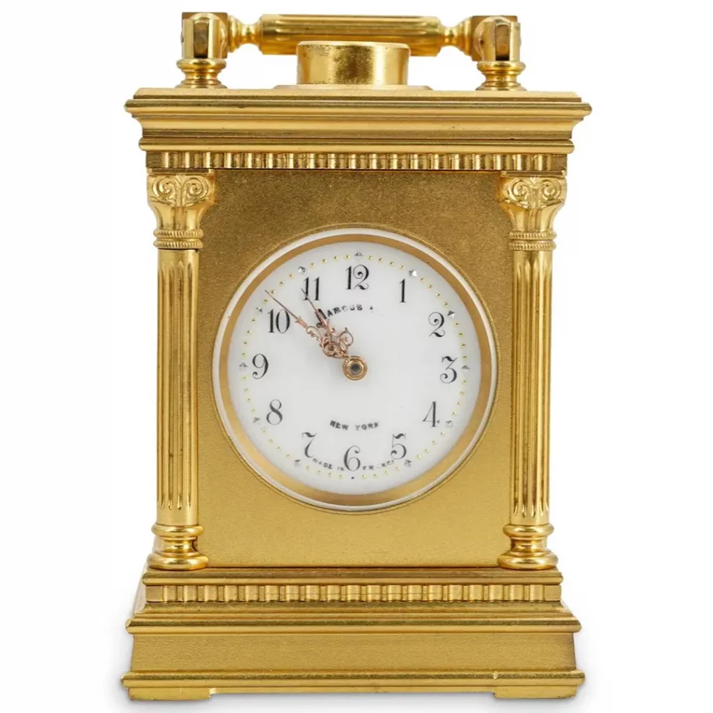 Marcus & Co. Gilt Bronze Minute Repeater Carriage Clock