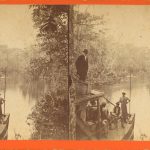 Antique Real Photo Stereoview Boat Pioneers, FL