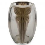Lalique Glass Amethyst Vase