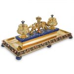 19th Ct. French 950 Silver Royal Inkstand