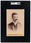 1888-89 N173 Old Judge (Cigarettes) mail-in premium cabinet card depicting baseball Hall of Famer Mike ‘King’ Kelly, Captain of the Boston Beaneaters, rare street-clothes version, size: 4.25in x 6.5in. One of only five known examples and only the third to appear at auction. SGC-graded 2.5 Good+. Estimate $75,000-$100,000