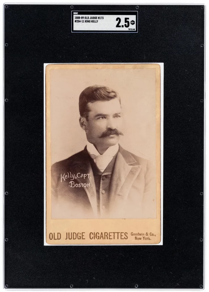 1888-89 N173 Old Judge Cabinet Card - Mike "King" Kelly (Hof) Rare Street Clothes Version.