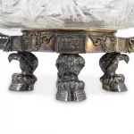 Antique Russian Bolin 875 Silver And Cut Crystal Centerpiece