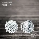 8.10 carats diamond pair Round cut Diamond GIA Graded 1) 4.01 ct, Color D, FL 2) 4.09 ct, Color D, FL