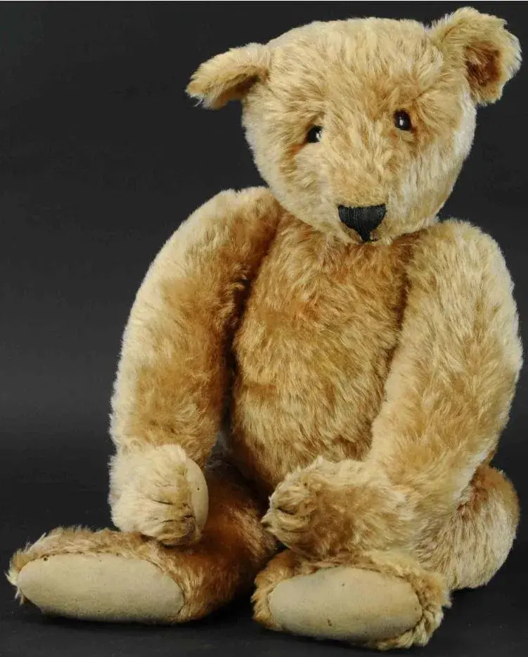 Steiff “cone-nosed” teddy bear circa 1905. Brought to auction in 2020 by Bertoia Auctions. Photo from LiveAuctioneers.