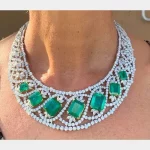AGL Certified Colombian Emerald and Diamond Necklace