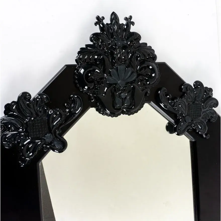 Eight Sided Mirror (Black) 1007778 Ltd - Lladro Porcelain Decor
