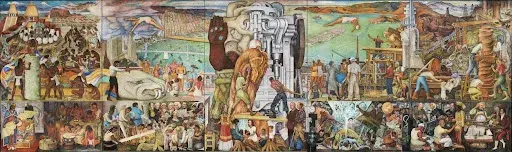 Diego Rivera, The Marriage of the Artistic Expression of the North and of the South on This Continent, also known as Pan American Unity, 1940. Image from the City College of San Francisco.