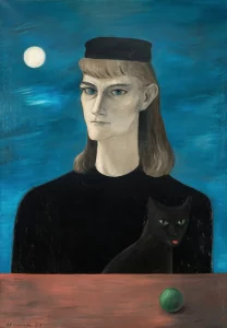 Gertrude Abercrombie (American, 1909-1977) Self and Cat (Possims), 1953