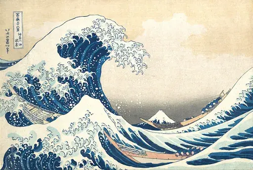Katsushika Hokusai, The Great Wave off Kanagawa, 1831. Image from Christie’s.