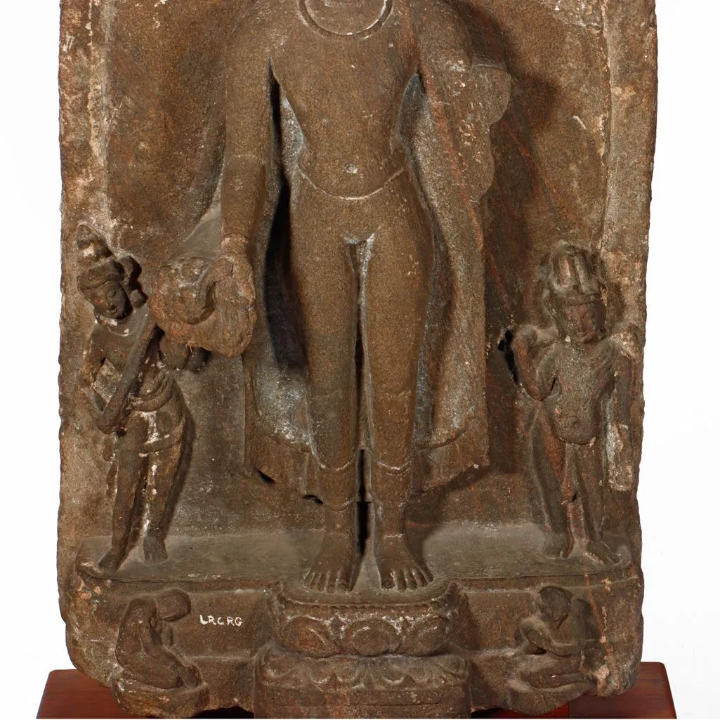 Southeast Asian Stone Carving of a Buddha.