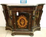 Vict Renaissance Revival Inlaid Rosewood Console Cabinet