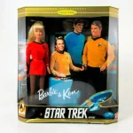 Vintage Mattel Barbie And Ken Doll, Star Trek Gift Set