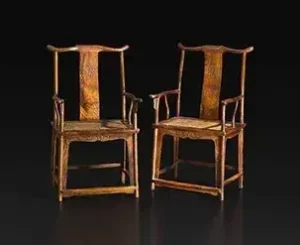 Rare Pair Of Chinese Huanghuali Yoke-back Armchairs, Sichutou Guanmaoyi