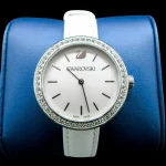 Swarovski Genuine Leather Watch, White