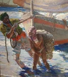 Fishermen Coming Ashore Oil Painting