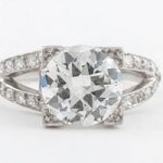 Art Deco Platinum Diamond Ring 2.01 H/VS1