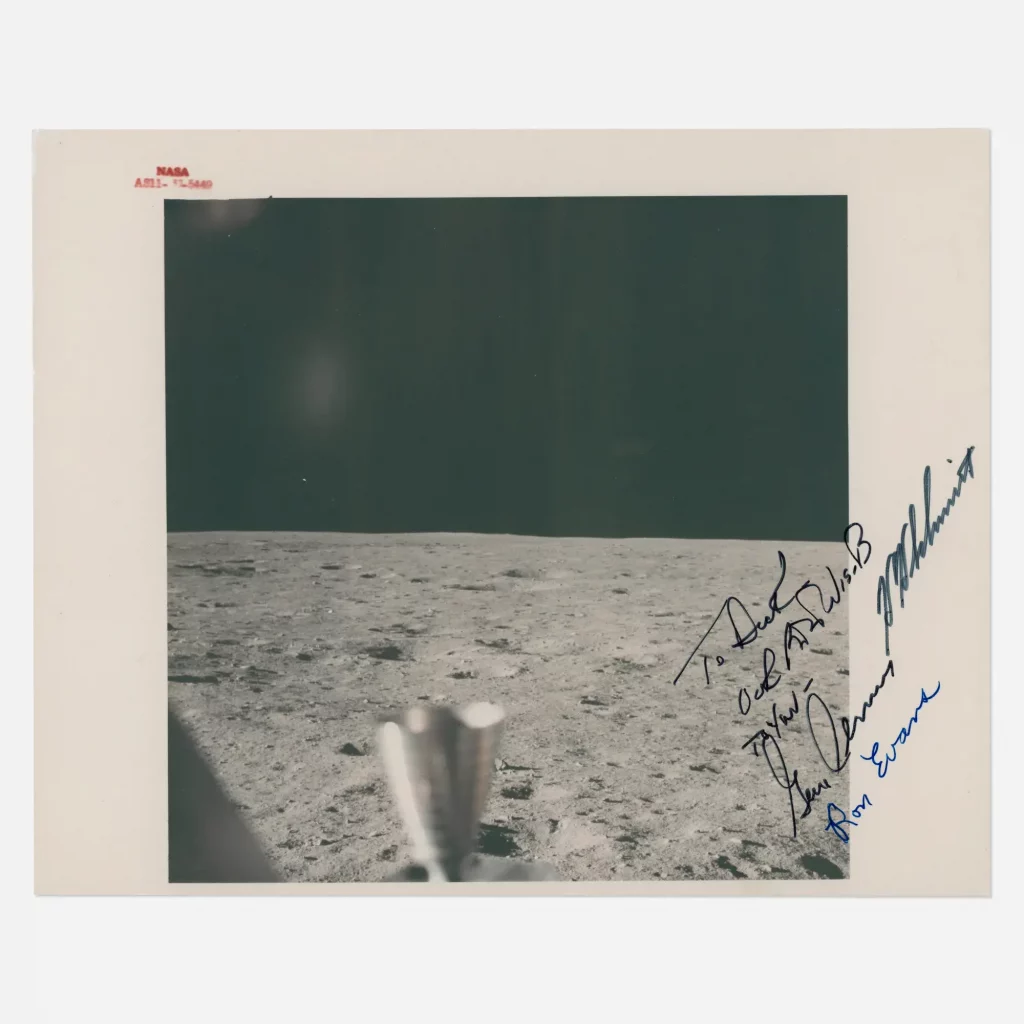 The first human-taken photograph from the surface of another world, Neil Armstrong [Apollo 11], 16-24 July 1969
$10,000-15,000