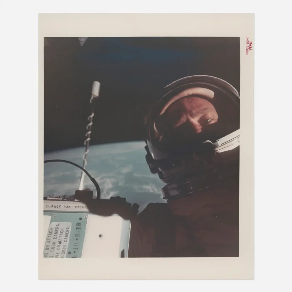 The first selfie in outer space, Buzz Aldrin [Gemini XII], 11-15 November 1966
$8,000-12,000