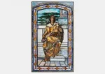 Musician In The Cove Stained Glass Window By Tiffany Studios.