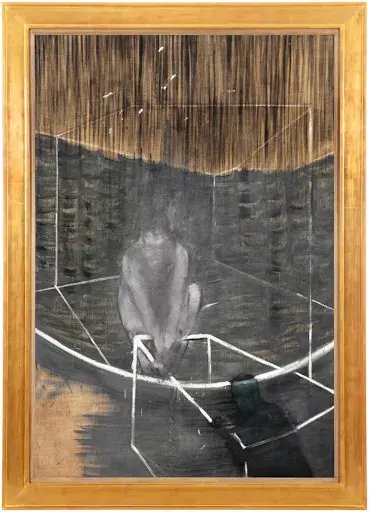 Francis Bacon, Figure Crouching, 1949. Image courtesy of Sotheby’s.