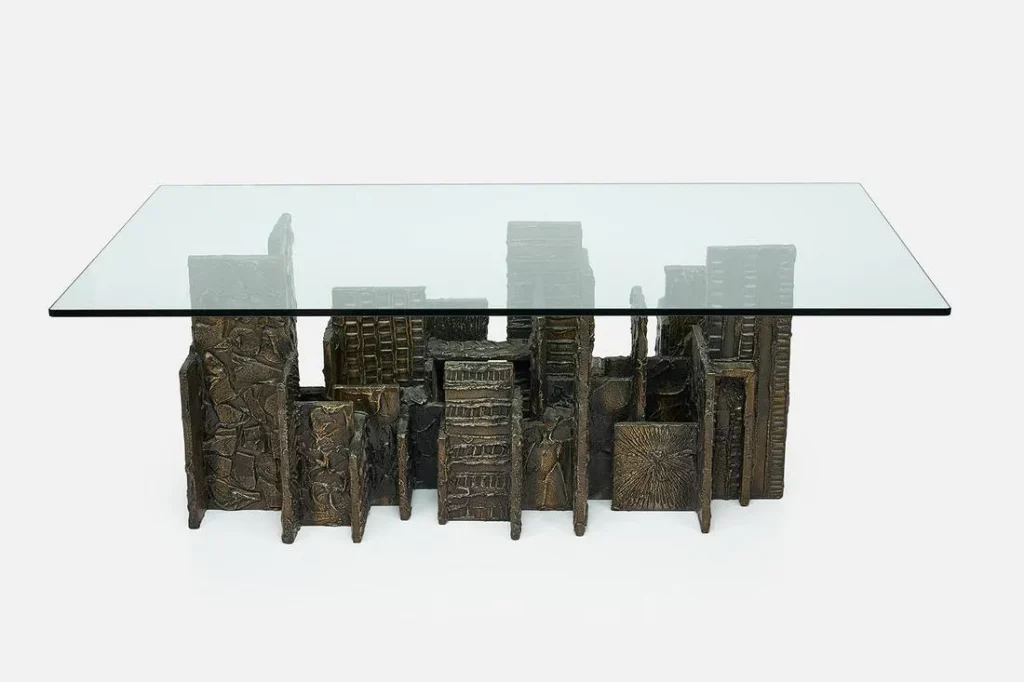 Paul Evans, Sculpted Bronze Dining Table 1970
