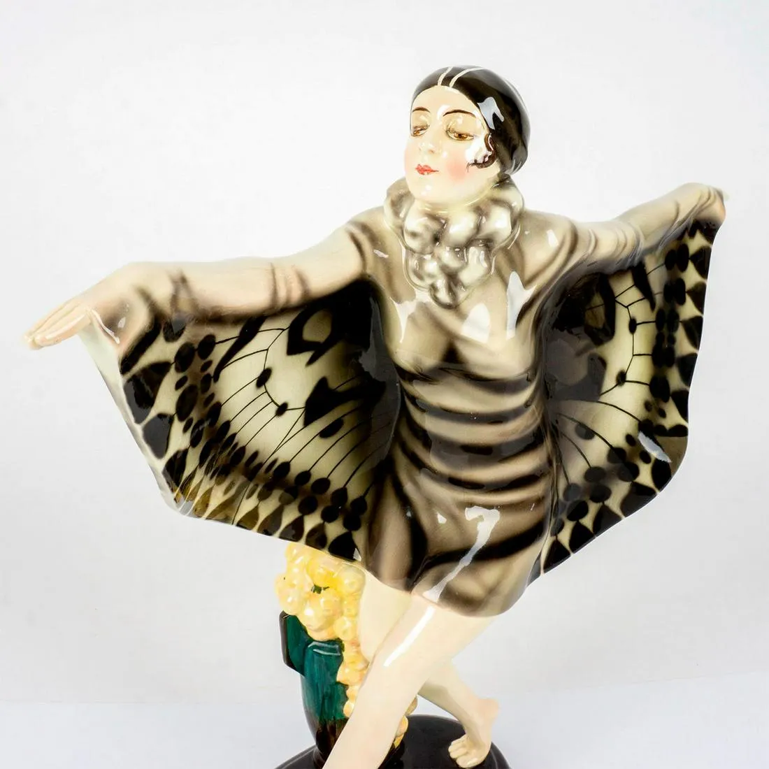 Josef Lorenzl (Austrian, 1892 - 1950) Captured Bird Figurine for Goldscheider