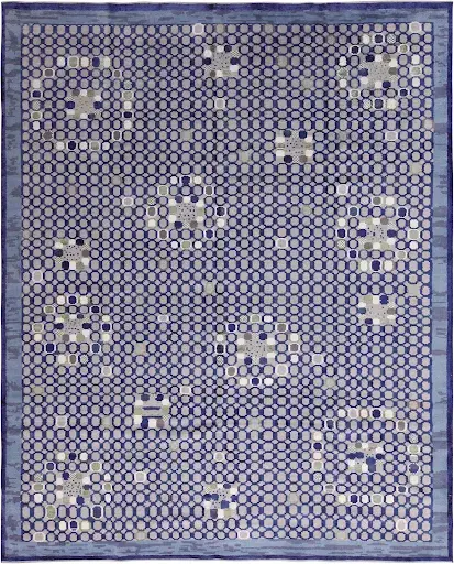 Modern silk and wool Swedish style rug. Image courtesy of Nazmiyal Auctions.