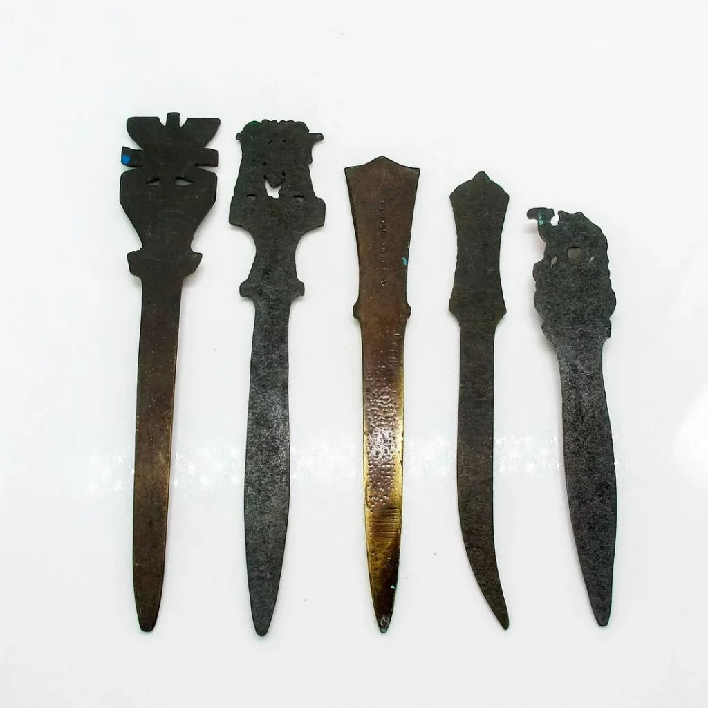 5pc Bronze Letter Openers from Israel
