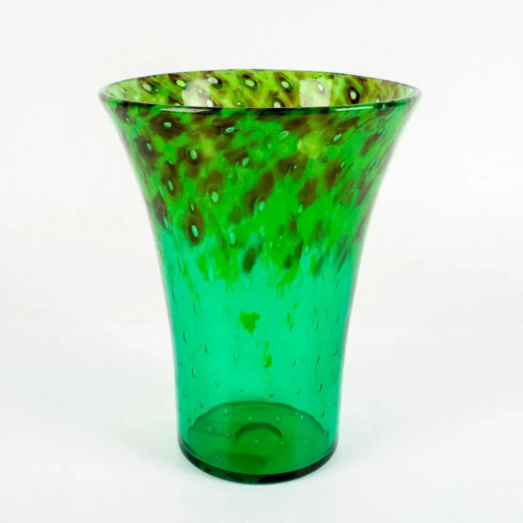 Beautiful Large Contemporary Green Art Glass Vase