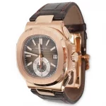 Patek Philippe Nautilus "5980R" Rose Gold Chronograph Date Mens Watch (Complete)