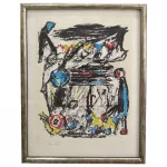Jacques Doucet (1924-1994) Abstract Lithograph Print