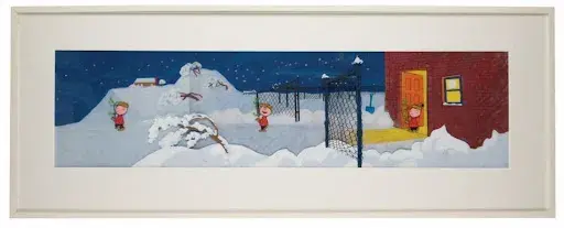 A Charlie Brown Christmas original artwork sold for $44,770. Image courtesy of Van Eaton Galleries.