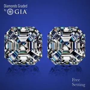 45.76 carat diamond pair Square Emerald cut Diamond
