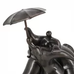 Jean Louis Toutain (1948-2008) Bronze Umbrella Sculpture With Book