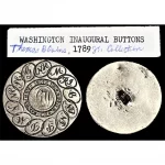 An 18th C. Gw Inaugural Button With Linked States
