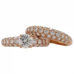 Van Cleef & Arpels Diamond Wedding Set Rose Gold 2.53 Ct.