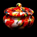 Murano Art Glass Covered Bowl
