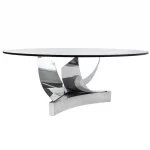Ron Seff Brushed Chrome & Steel "Coronet" Dining Table