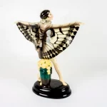 Josef Lorenzl (Austrian, 1892 - 1950) Captured Bird Figurine for Goldscheider